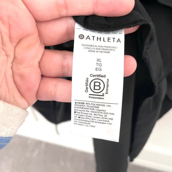 Athleta 659323-01 Black Savannah Strap Drawstring Waist Dress XL - Picture 4 of 7